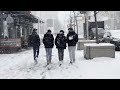 Last Taste of Winter❄️ Toronto Snowfall Cover Streets of Toronto Canada  4K🇨🇦 Snow Walk