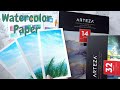 ARTEZA Expert Watercolor Paper | 100% Cotton VS Wood-pulp | Review and Painting