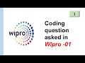 Coding Questions and Answers | Interview Questions wipro | Python Interview for Beginners