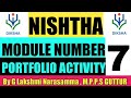 MODULE 7 PORTFOLIO MODEL FOR NISHTHA | DIKSHA