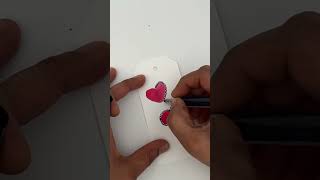 Part 18: Valentines Gift tags | Hand painted watercolor greeting cards | DIY crafts #shortvideo