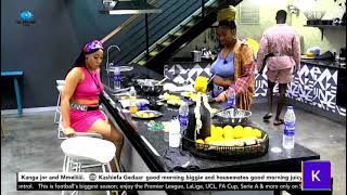 Yvonne,Yemi and jenni o eating breakfast 🥰🥰 #bbtitan #yvonne #yemicregx #jennio