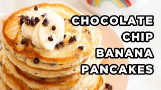 Chocolate Chip Banana Pancakes | Fluffy Pancakes by MOMables