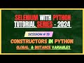 19. Constructors in Python | Use of __init__ | What is Self | Python Tutorial for Beginners