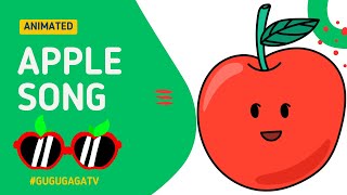 Apple Song | Learn Fruits for Kids | Educational Learning Songs & Nursery Rhymes | Gugu Gaga TV |
