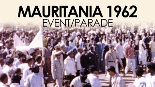 Archive footage of a presidential parade/event in Mauritania in 1960s