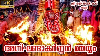 അഗ്നികണ്ഠാകർണ്ണൻ തെയ്യം | Agnikandakarnnan theyyam | Theyyam | ശ്രീ കല്ലിക്കോടൻ കാവ് കണ്ണൂർ | Vlog