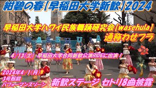 紺碧の春【早稲田大学新歓】2024早稲田大学ハワイ民族舞踊研究会【wasehula】【通称わせフラ】🍍🌺🌸 新歓ステージセトリ8曲披露 🌸🍍🌺