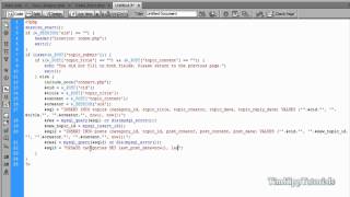 PHP Series - Building A PHP MySQL Forum Tutorial Series Part 3.3 - Creating Topics