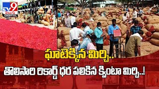 Mirchi price: రికార్డు బ్రేక్.. చరిత్రలో తొలిసారి.. క్వింటా రూ.32 వేలు పలికిన మిర్చి ధర.. -TV9