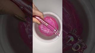 Unicorn🦄 Lip Gloss Wine🍾Tint into Slime! #satisfying #makeupslime #cute #viral #shortvideo #shorts