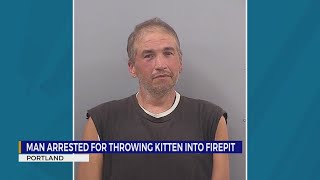 Man arrested after reportedly throwing kitten into firepit