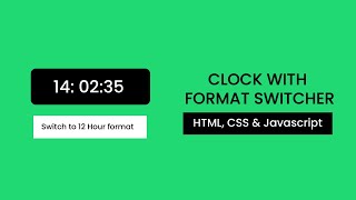 Digital Clock With 24-Hour Switcher | HTML, CSS & Javascript