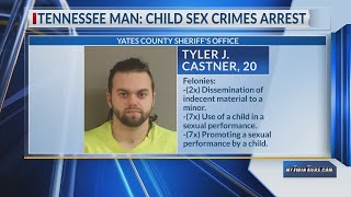 Sheriff: Tennessee man arrested on 16 counts of child sex crimes after investigation in Yates County