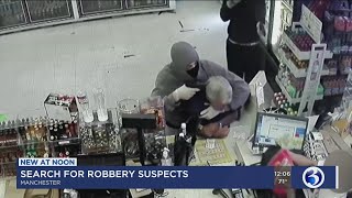 Video: Search is on for two armed robbery suspects