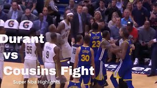 Kevin Durant Vs Demarcus Cousins   Warriors Vs Pelicans December 4, 2017