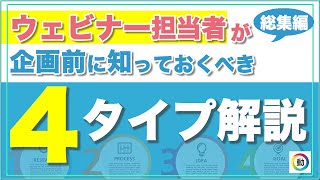 [総集編] ウェビナー企画前に知っておくべき4つのタイプ解説と活用方法｜オンラインセミナー撮影・ライブ配信代行・ウェビナーサポート｜品川動画スタジオ