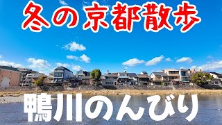 【冬の京都散歩】鴨川沿いをのんびり散歩 kyoto japan walk 2月6日