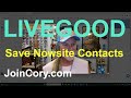 LiveGood Training Save Nowsite Contacts on Your Computer