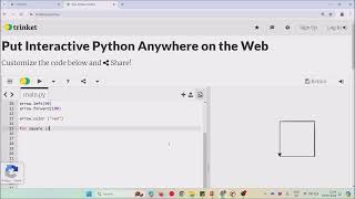 Iteration FOR Loop Python Turtle Trinket