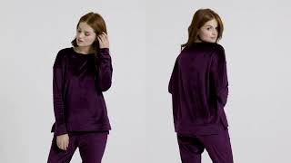 32 Degrees Women's Soft Velour Crew Top