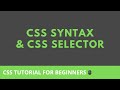 CSS Syntax and CSS Selector | CSS Tutorial For Beginners