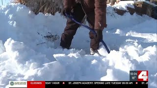 Metro East snow cleanup continues after weekend storm