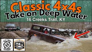 Vintage 4x4s hit 16 Creeks Trail, KY with @oldironoffroad &@sevenbarsalvage