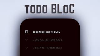 📱 Todo App • Flutter x BLoC Tutorial