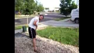 Shoveling Rock to Prevent Weeds From Growing