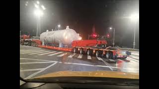 #XuzhouHuabang #OVERSIZELOAD  Transportation of 240 ton 5-meter diameter tank