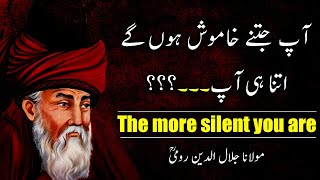 Maulana Rumi Silence Quotes In Urdu | The More Silent You Are | Urdu Adabiyat - مولانا رومیؒ