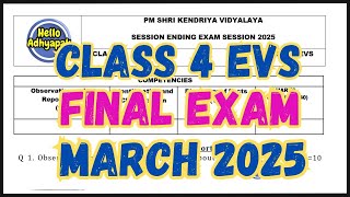 Class 4 EVS | Annual Exam Paper 2024-25 | #helloadhyapak #class4evs #papersbyhelloadhyapak