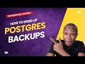 How to Optimize Postgres Database Backups