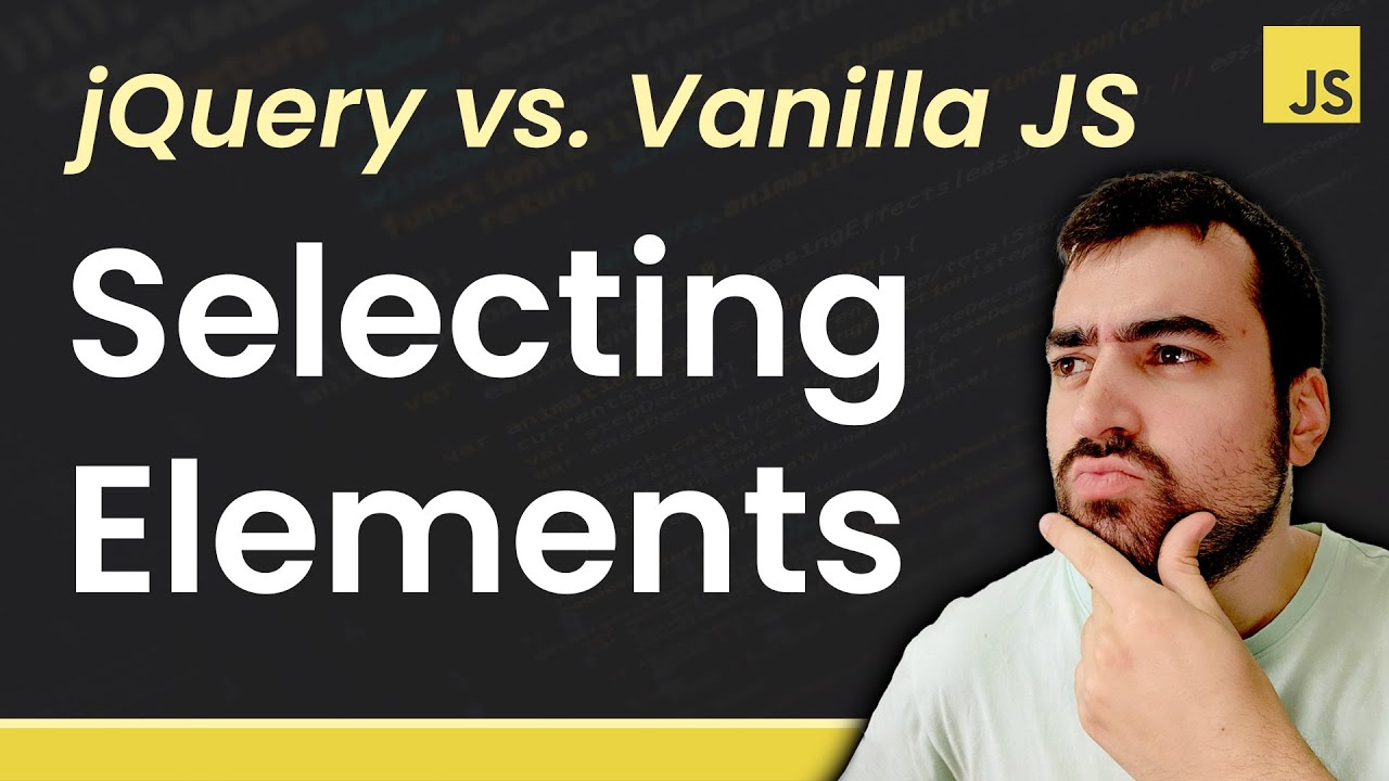Jquery Vs Vanilla Javascript Selecting Html Elements Jquery Vs Vanilla Javascript Selecting Html Elements