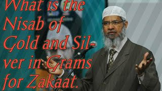 What is the Nisab of Gold and Silver in Grams for Zakah?