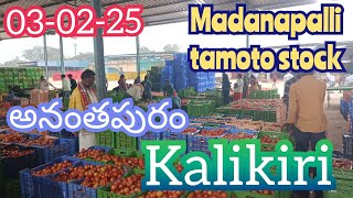 February 3, 2025ఈరోజు మదనపల్లి మార్కెట్ 🍅🍅దిగుమతి!!#kalikiri tamotoprice