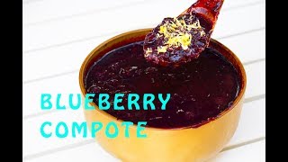 How to make healthy blueberry sauce/compote – 100% no added sugar recipe.