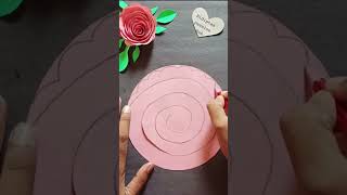 How to make flowers with paper | Amazing paper rose | Rose flower #paperflower #shorts #ytshorts