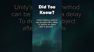 Timed Object Destruction in Unity
