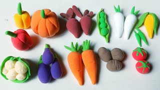 DIY Clay vegetable making|ক্লে দিয়ে সবজি তৈরির টিউটোরিয়াল| #clayvegetables #claycraft