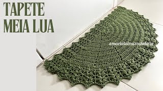 Tapete de crochê MEIA LUA - SUPER FÁCIL - tapete de porta #croche #crochet #crochettutorial