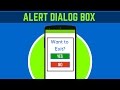 33 . ALERT DIALOG BOX TUTORIAL | ANDROID TUTORIALS FOR BEGINNERS