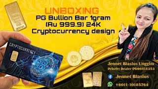 Public Gold: Unboxing PG Bullion Bar 1gram (Au 999.9) 24K 🎖 Cryptocurrency design #shorts