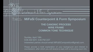 Canonic Technique 1 — The Canonic Process, Wire Frame \u0026 Common Tone Technique