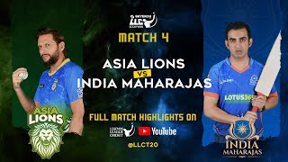 Asia lions v India Maharajas | Match 4 Highlights | Asia vs India | legend League cricket 2023 | LLC