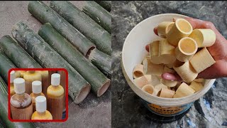 Bamboo water bottle #CAB making process. it's amazing or easy idea at home.