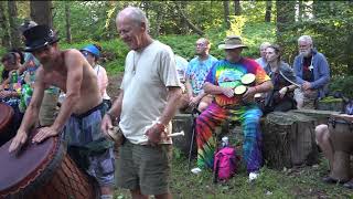 YASGURS Road Reunion - 2019 50th Woodstock Reunion - Michael Lang Interview \u0026 Drum Circle