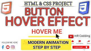 Amazing Button Hover Effects using HTML & CSS | Step by Step in Hindi