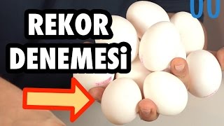 Rekor Denemesi: Bir Ele En Fazla Yumurta Sığdırma